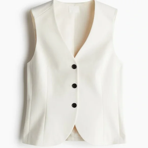 H&M Cream Sleeveless Vest Top - Picture 1 of 1